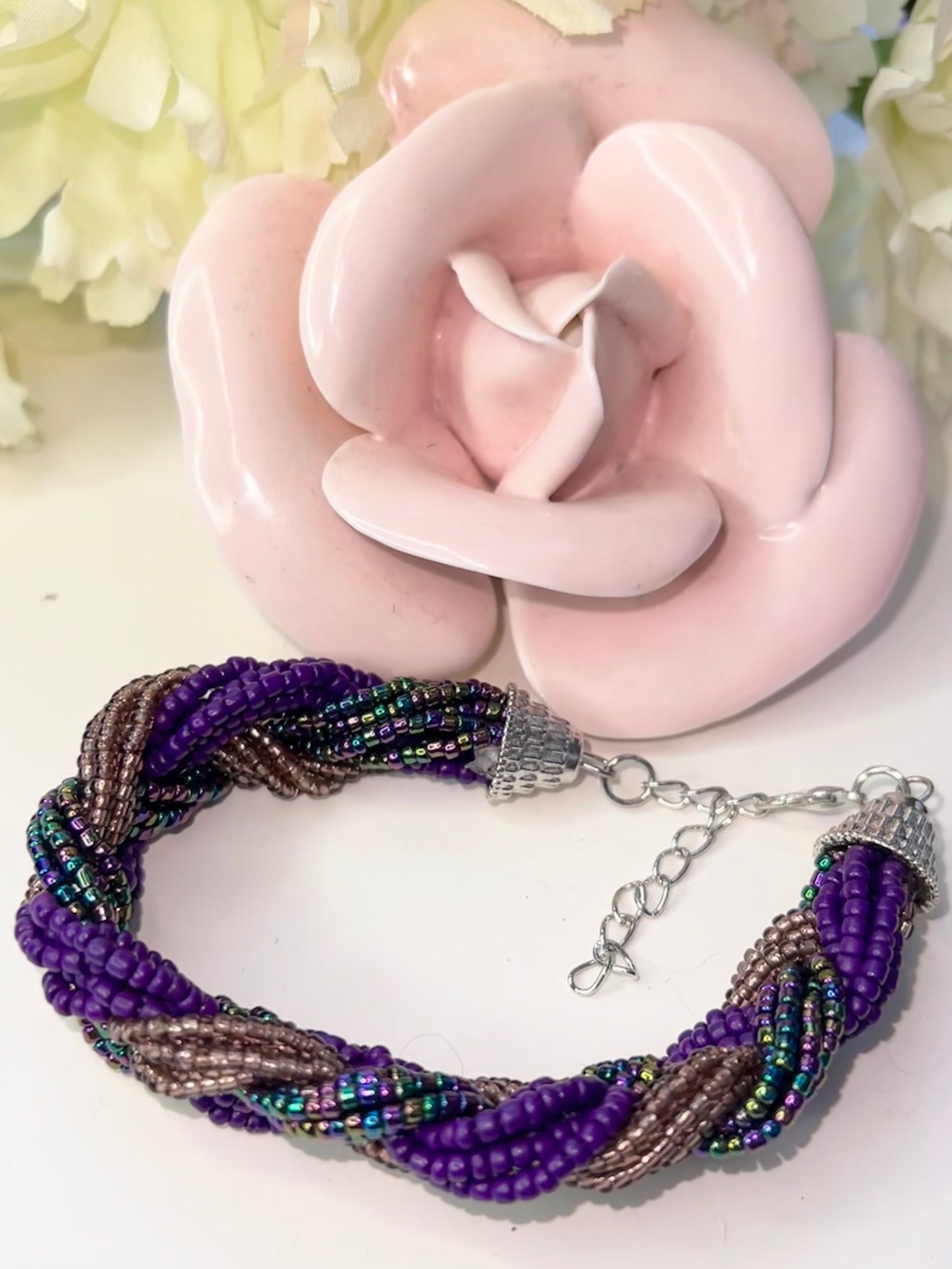 Beaded braided bracelet