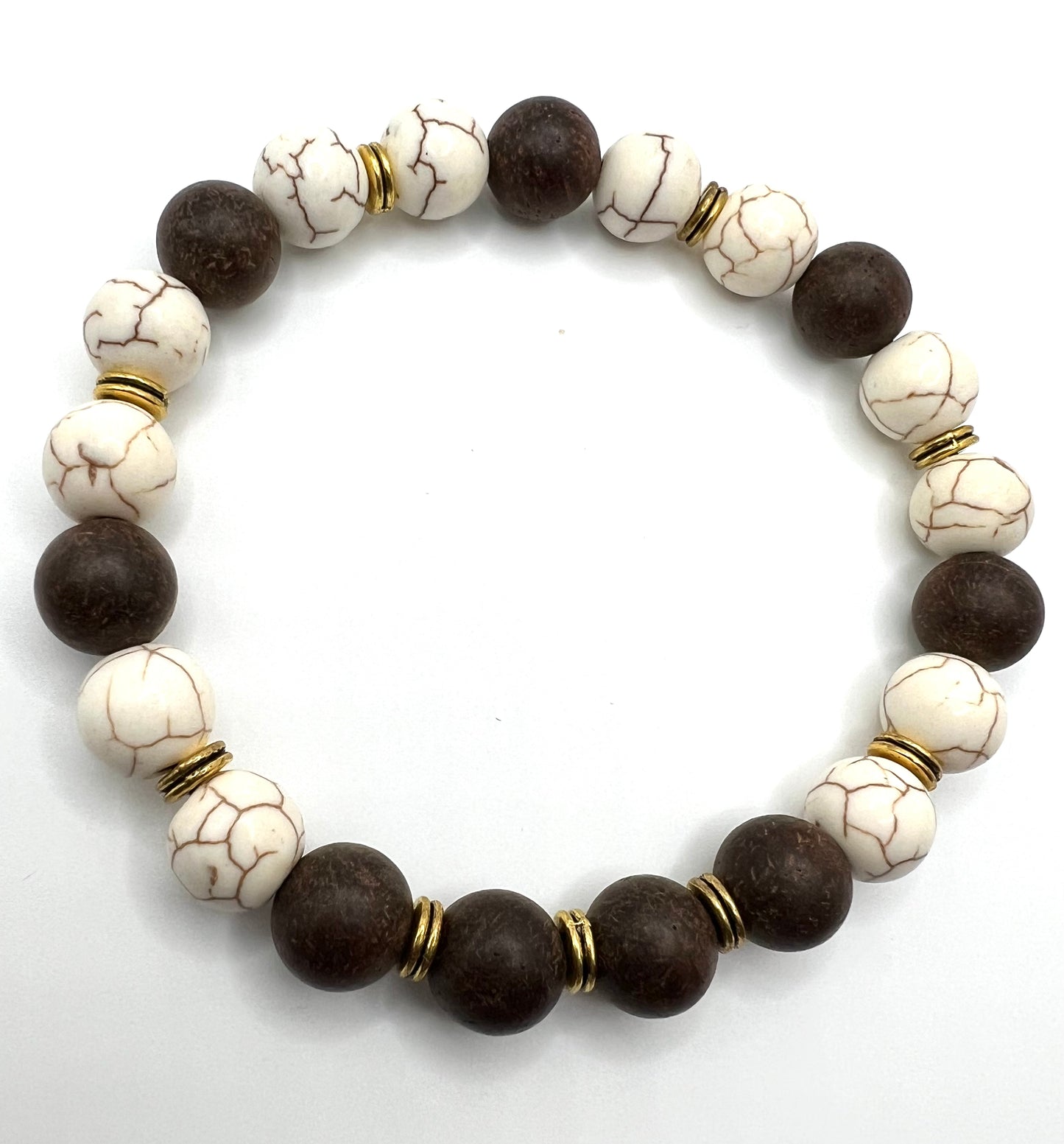 Men’s Hematite/Wooden Bracelet