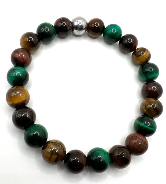 Men’s Multi Color Tiger Eye Bracelet