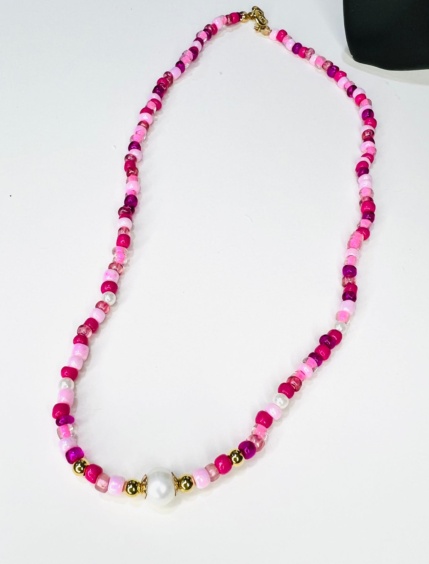 Freshwater Pearl and Seed Bead Necklace