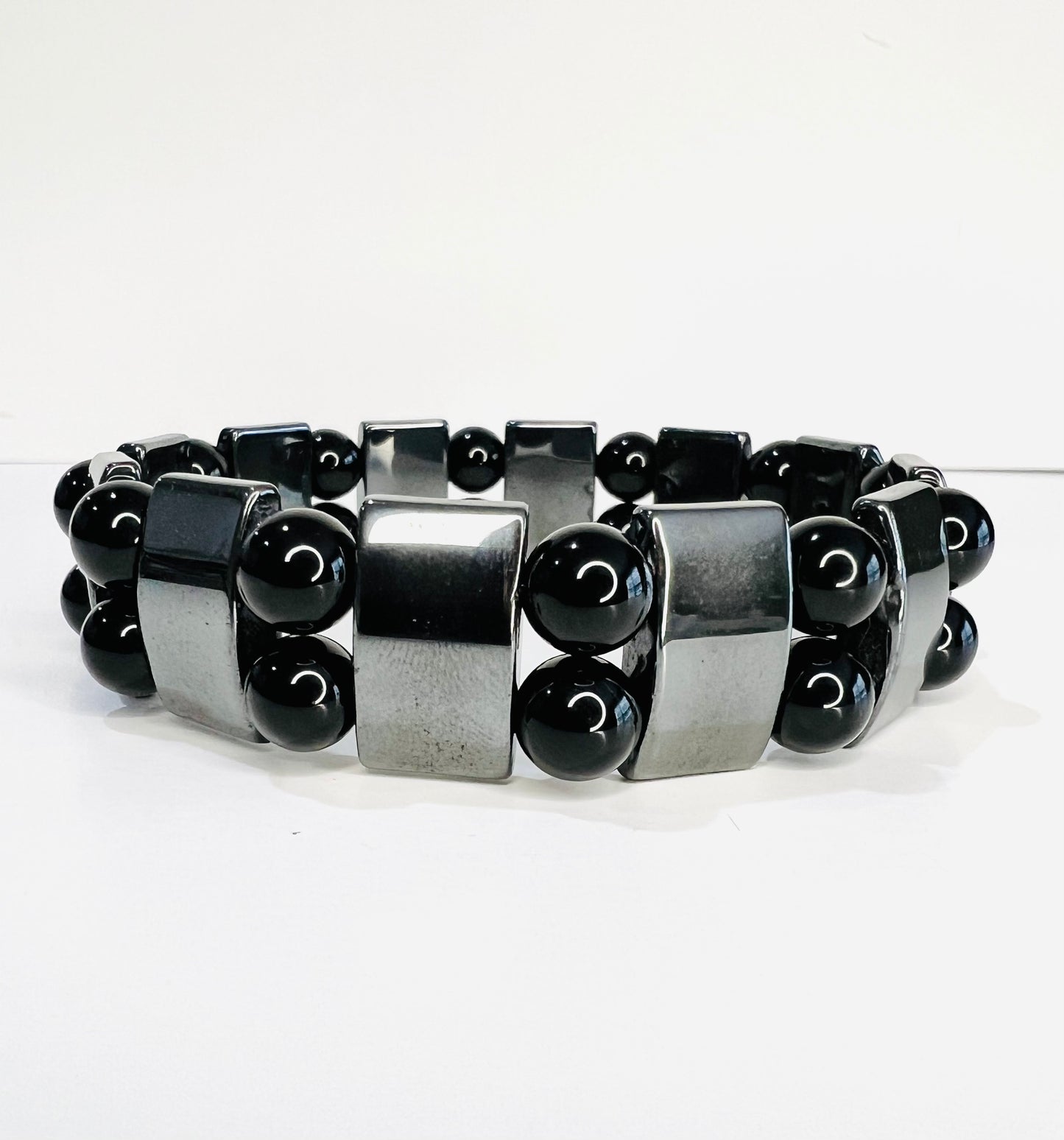 Men’s Black Onyx/Tiger Eye and Hematite Bracelet