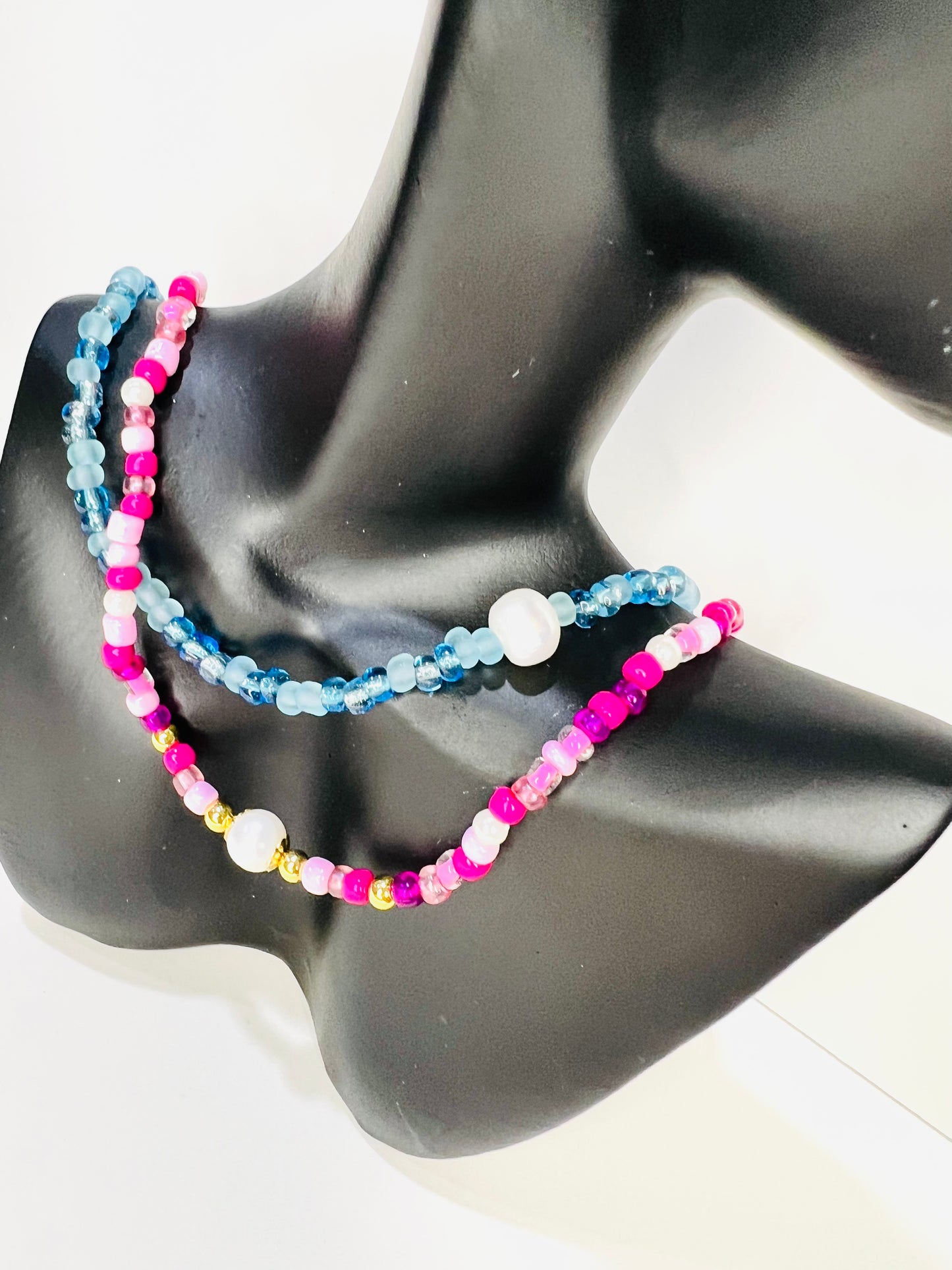 Freshwater Pearl and Seed Bead Necklace