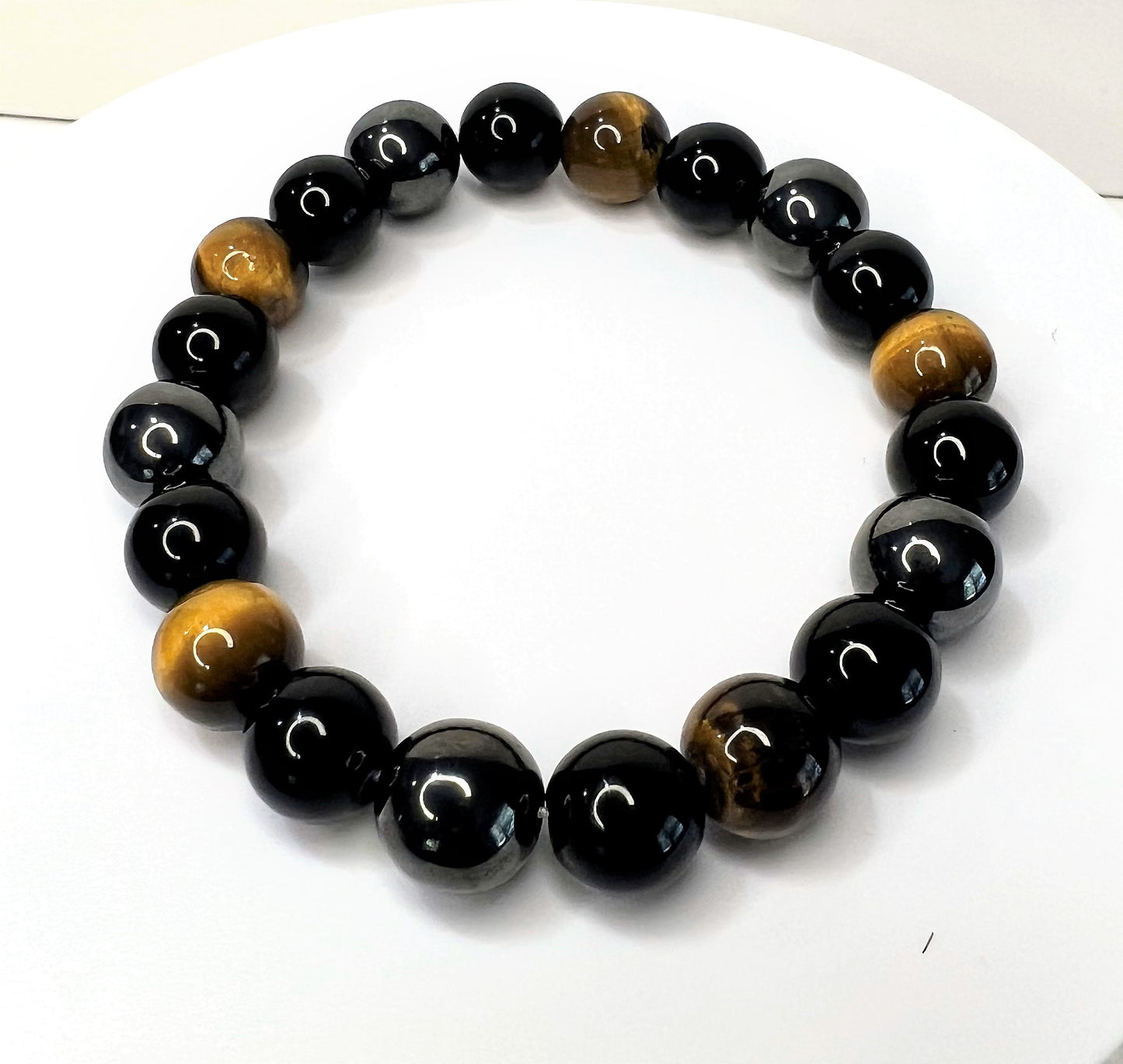 Men’s Tiger Eye/BlackOnyx/Hematite Bracelet