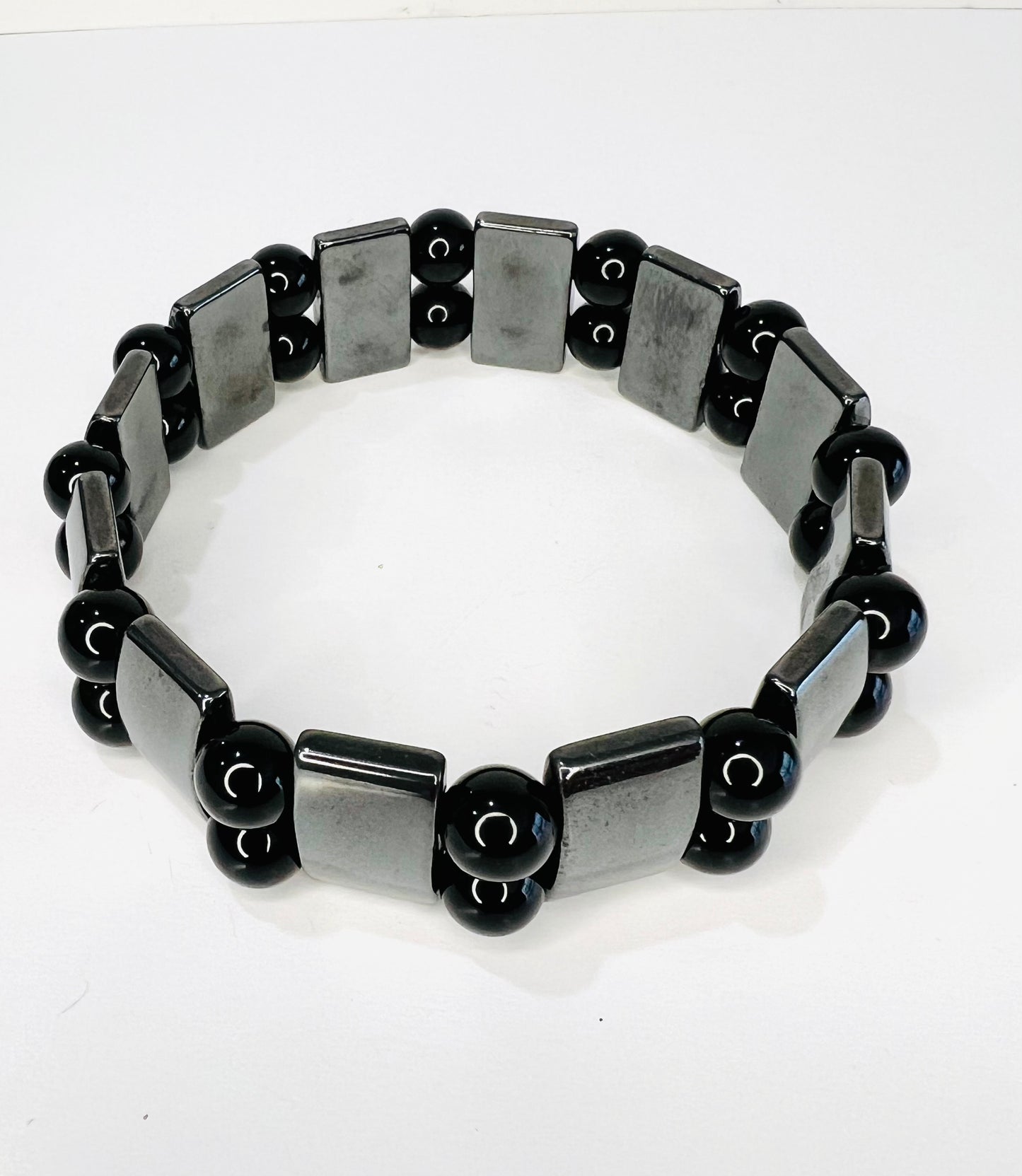 Men’s Black Onyx/Tiger Eye and Hematite Bracelet