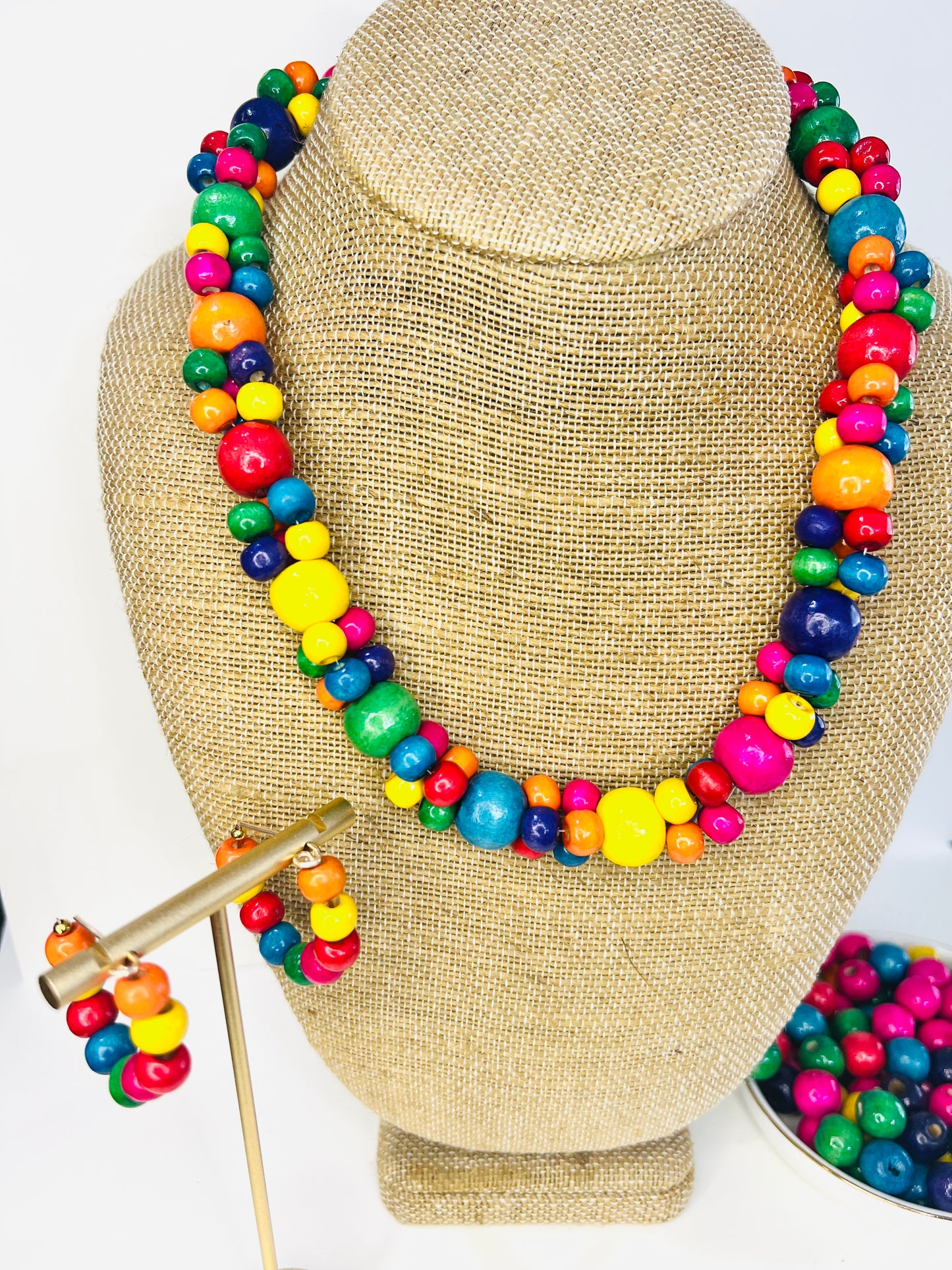 Colorful Wood Beaded Jewelry