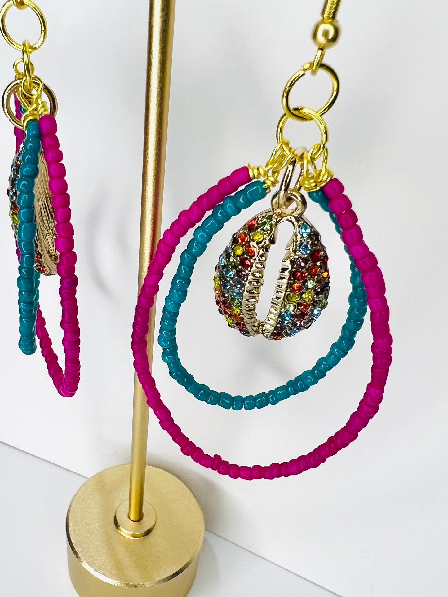 Seed Bead Dangle Earrings