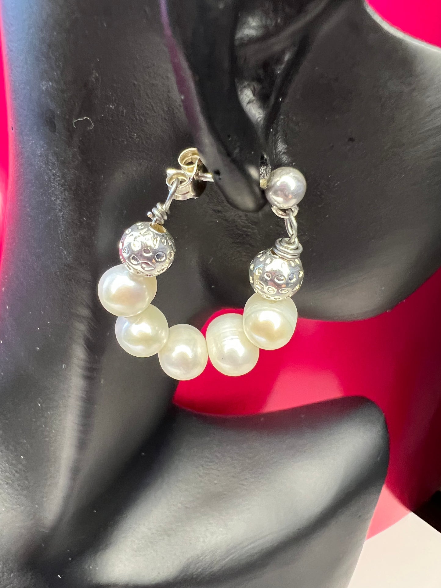 Pearl Hoop Earring Huggies