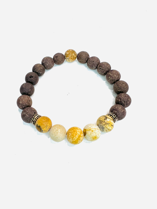 Men’s Matte Jasper Stone Bracelet