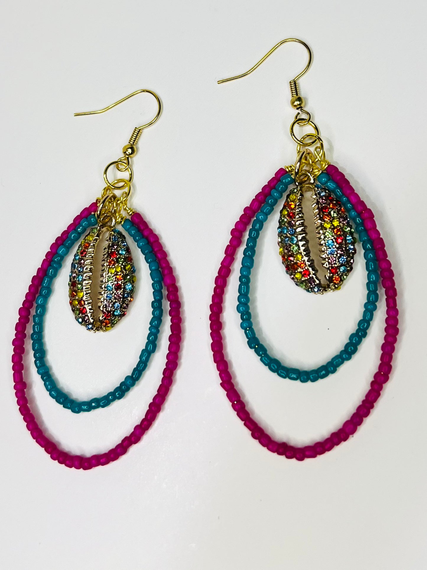 Seed Bead Dangle Earrings