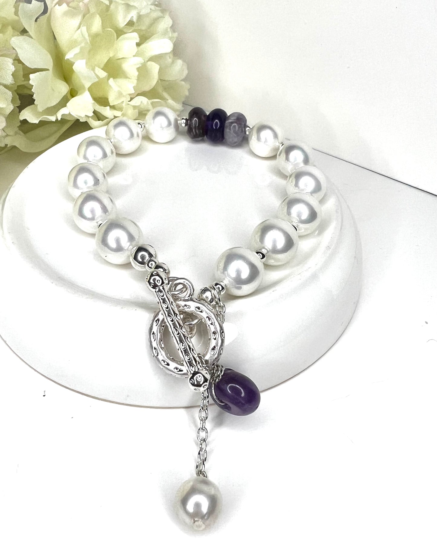 Pearl and Amethyst Bracelet