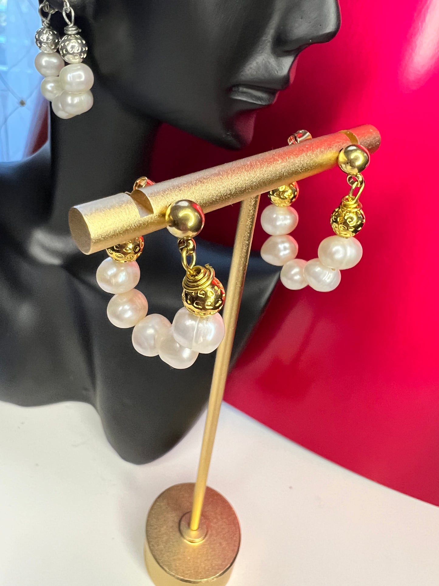 Pearl Hoop Earring Huggies