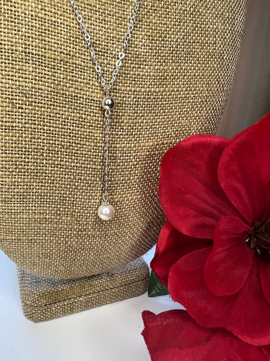 Swarovski Pearl Drop Sterling Silver Necklace