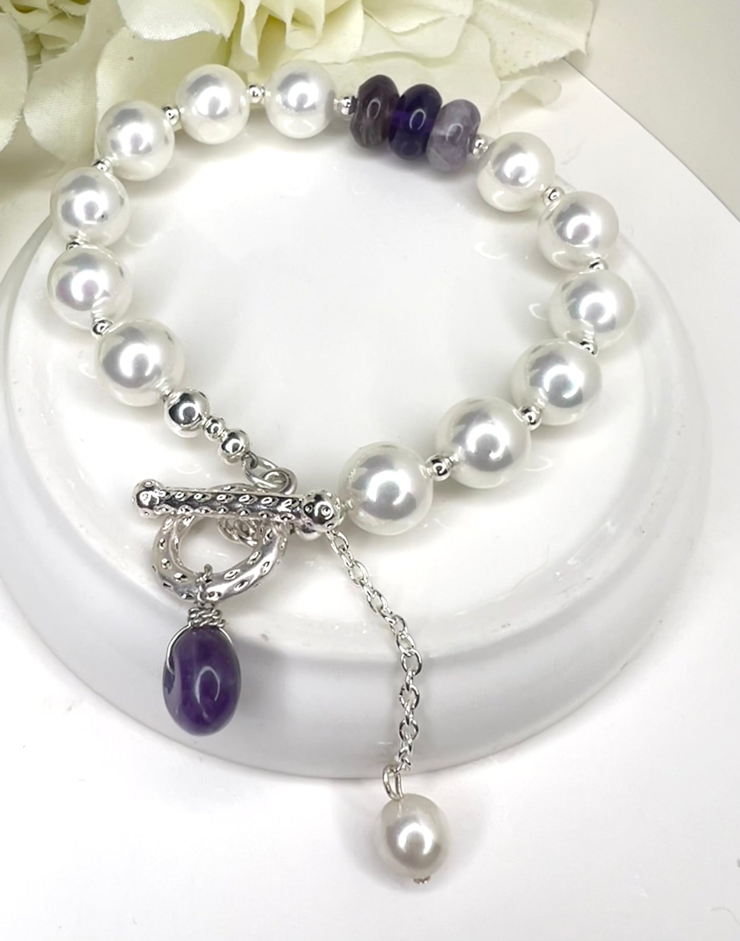 Pearl and Amethyst Bracelet