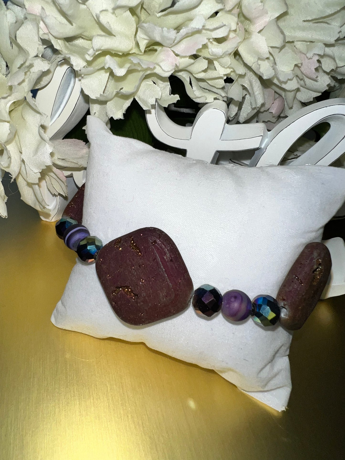 Crystalloid agate bracelet