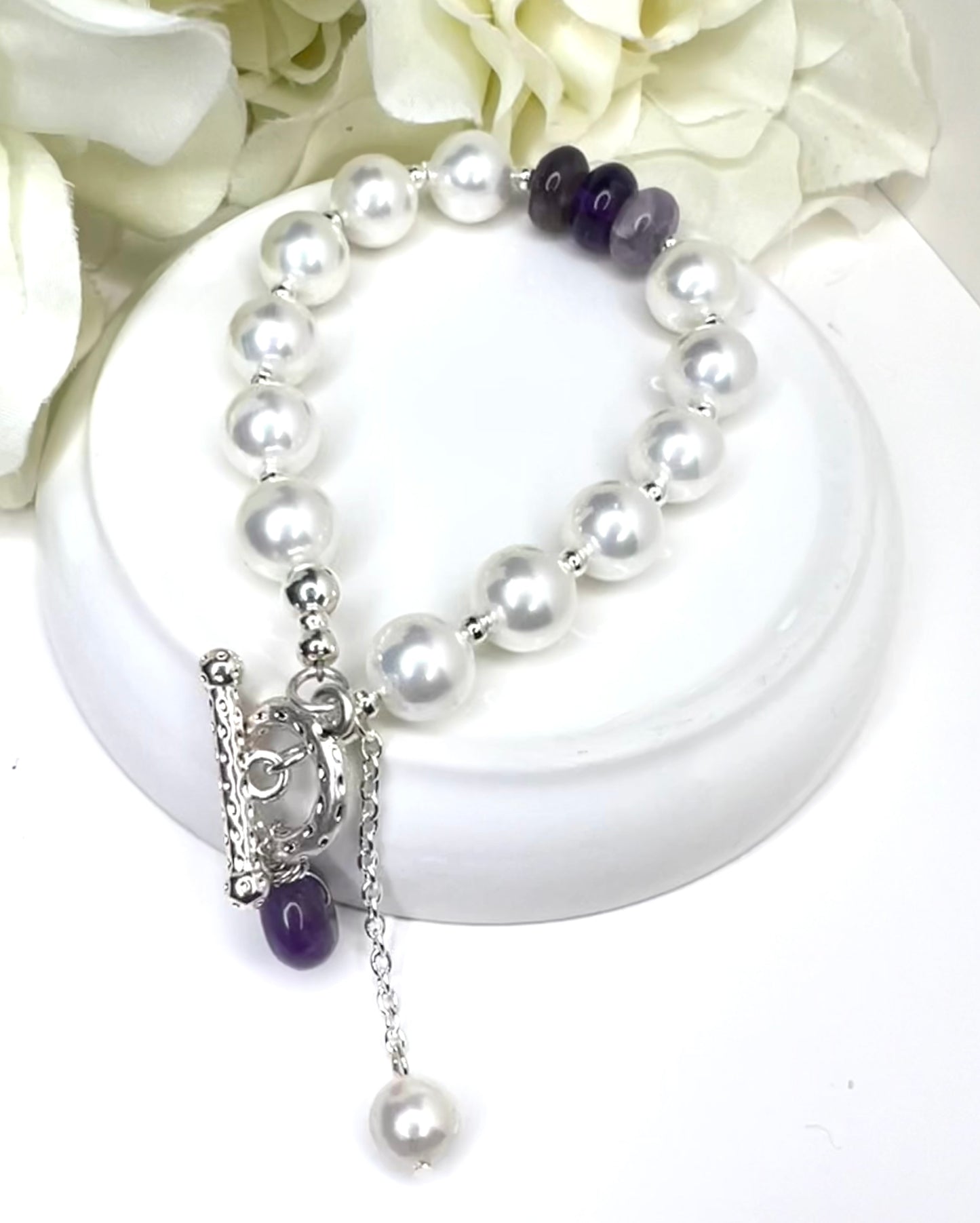 Pearl and Amethyst Bracelet