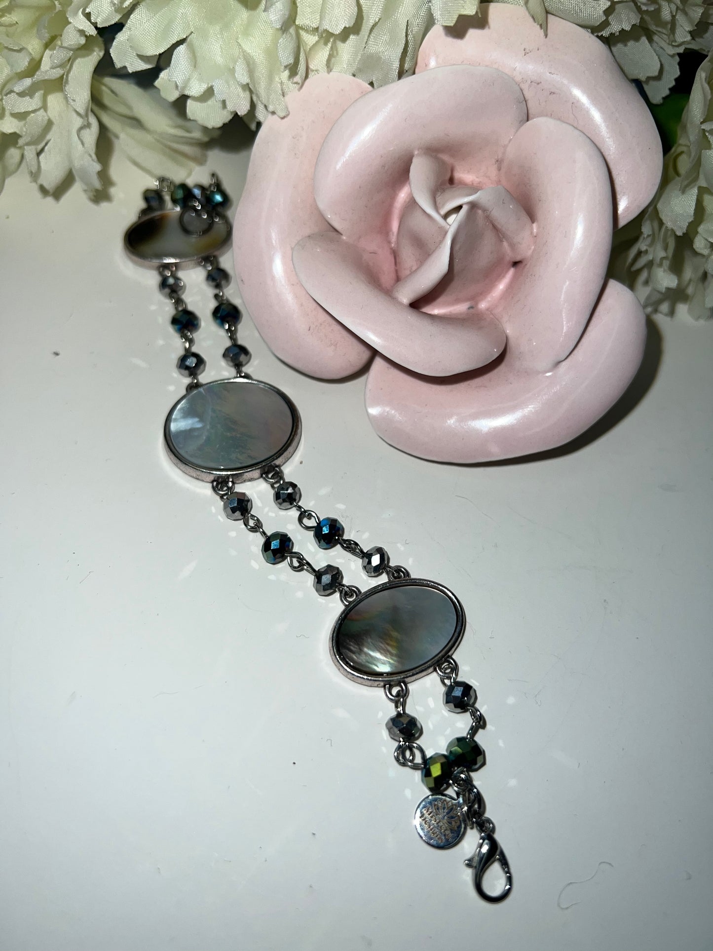 White Abalone shell bracelet