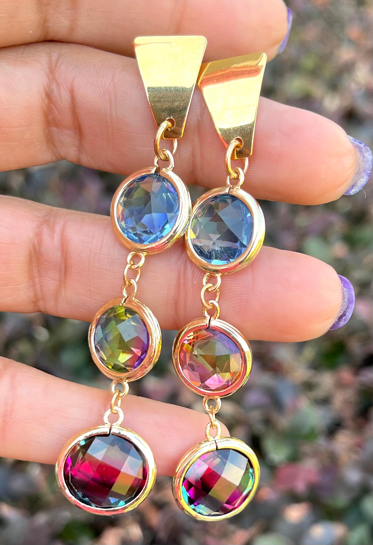 Crystal dangle earrings