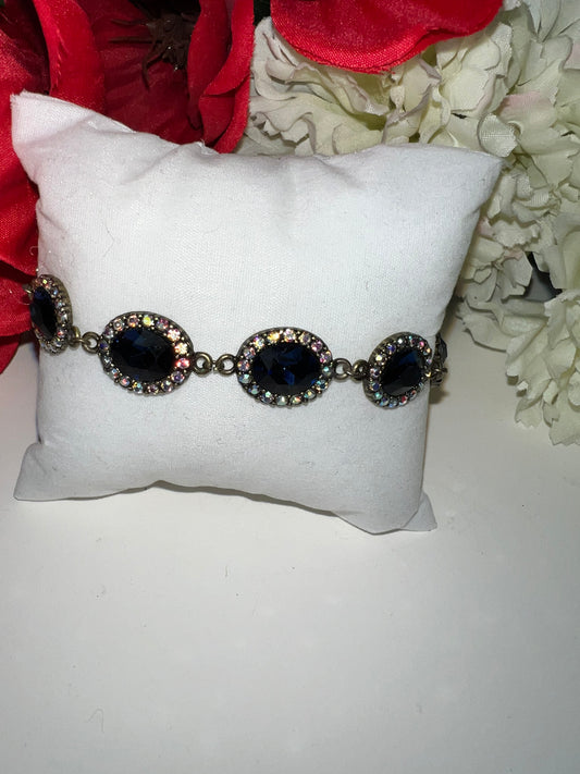 Midnight blue crystal bracelet