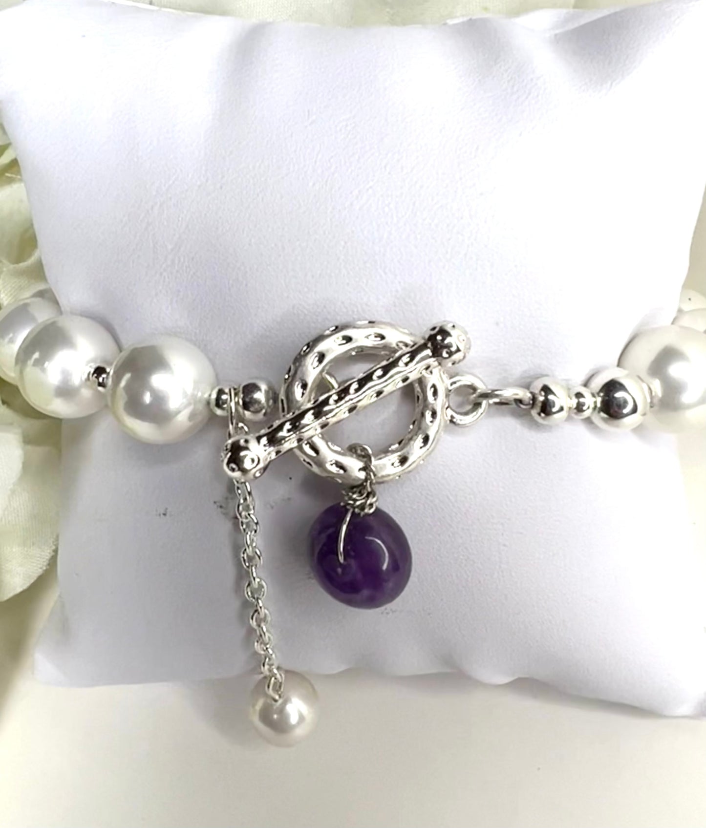 Pearl and Amethyst Bracelet