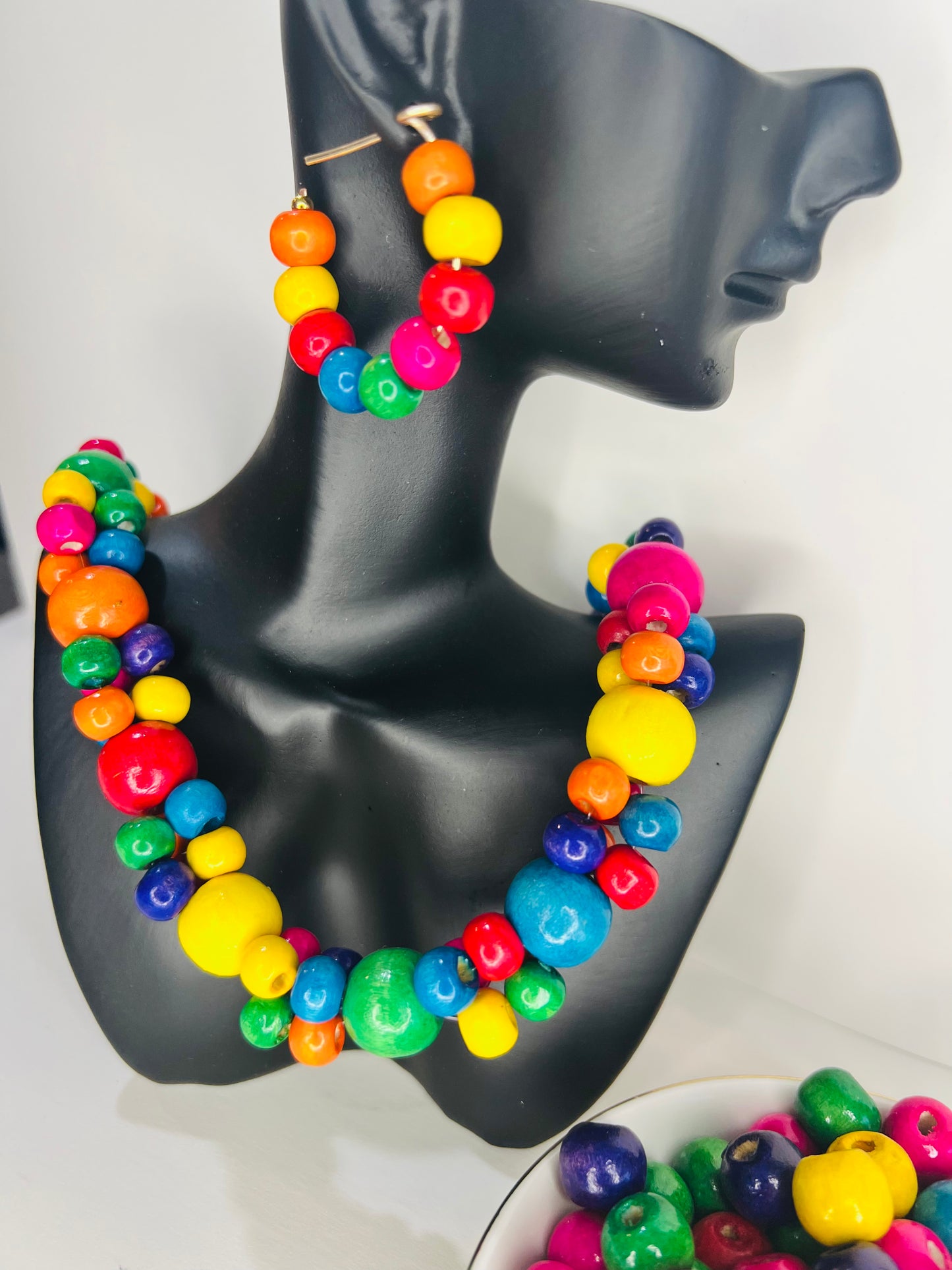 Colorful Wood Beaded Jewelry