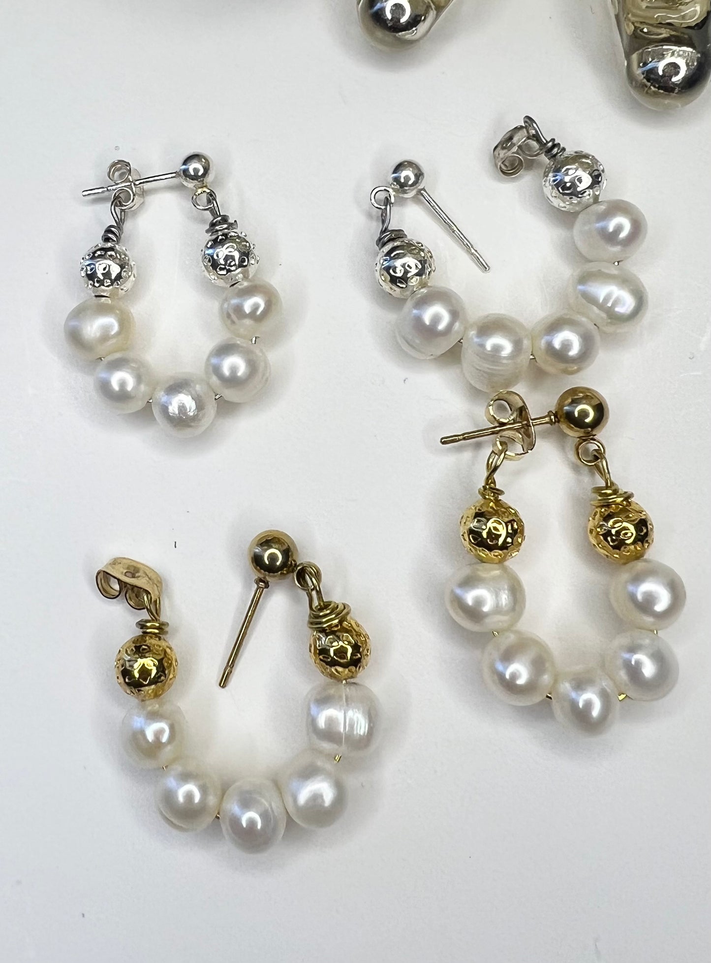 Pearl Hoop Earring Huggies