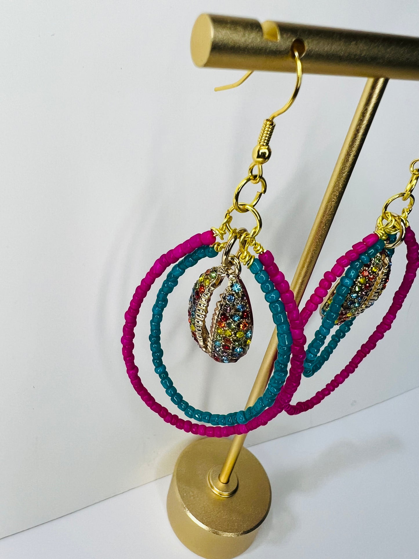 Seed Bead Dangle Earrings