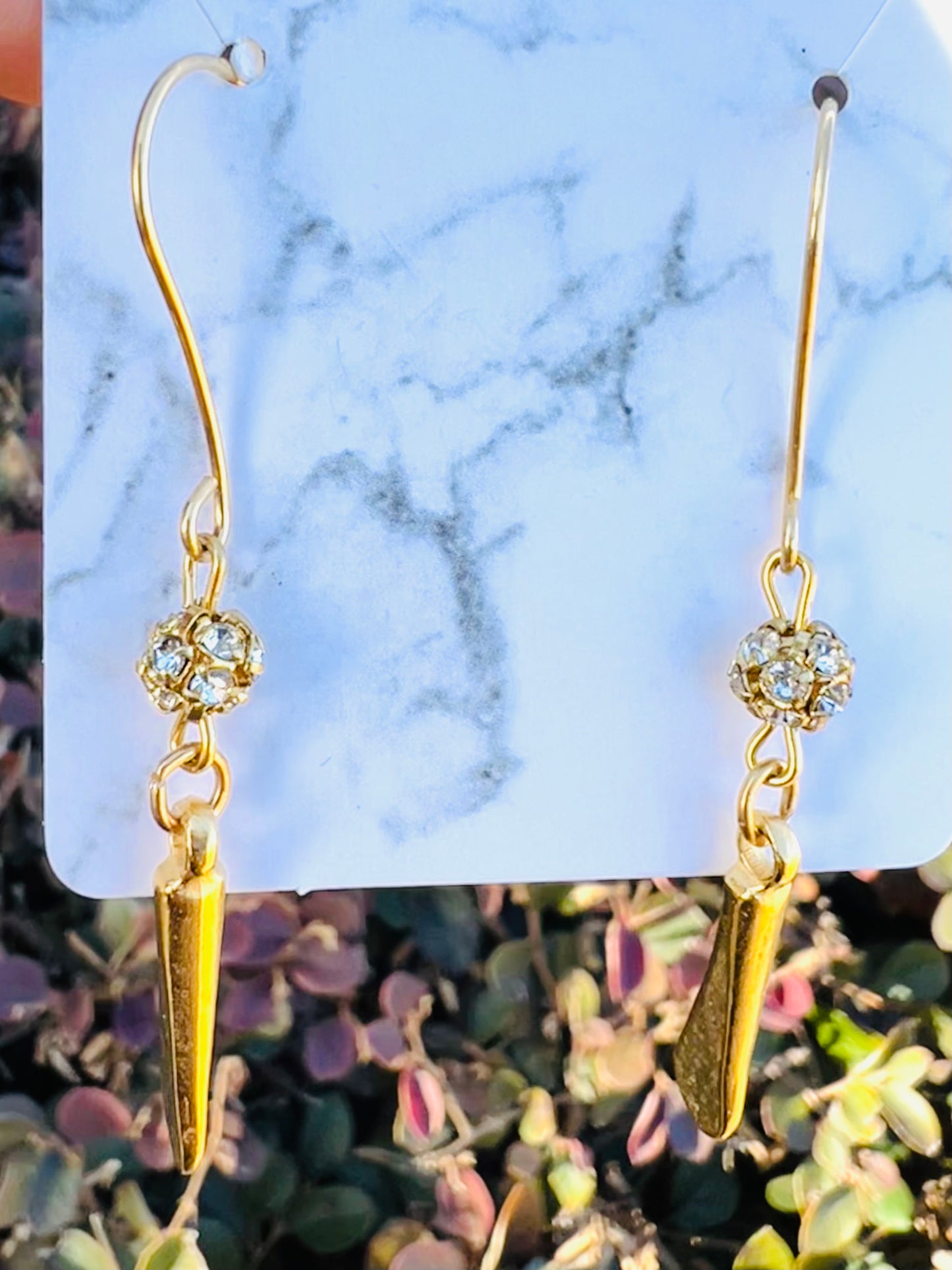 Gold dangle earrings